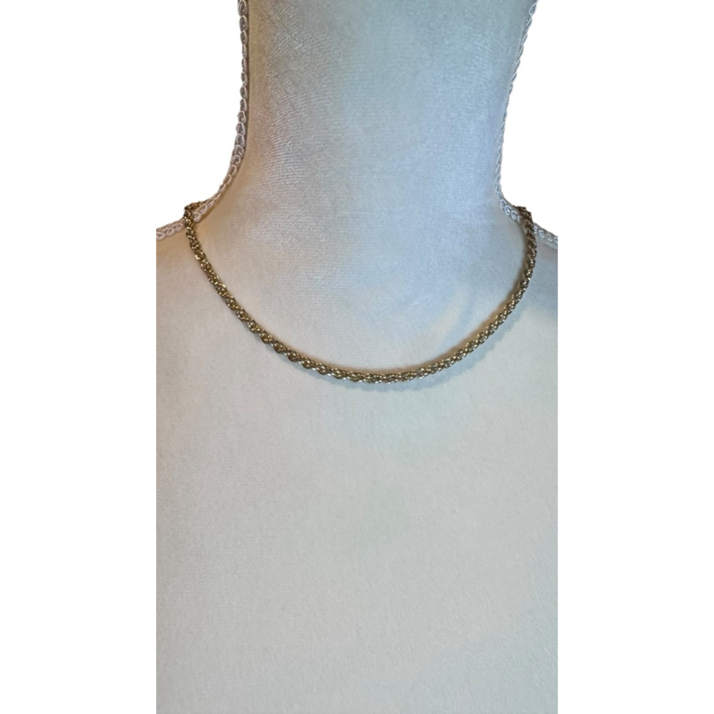 Women's fashion Gold Rope Chain Necklace 16”